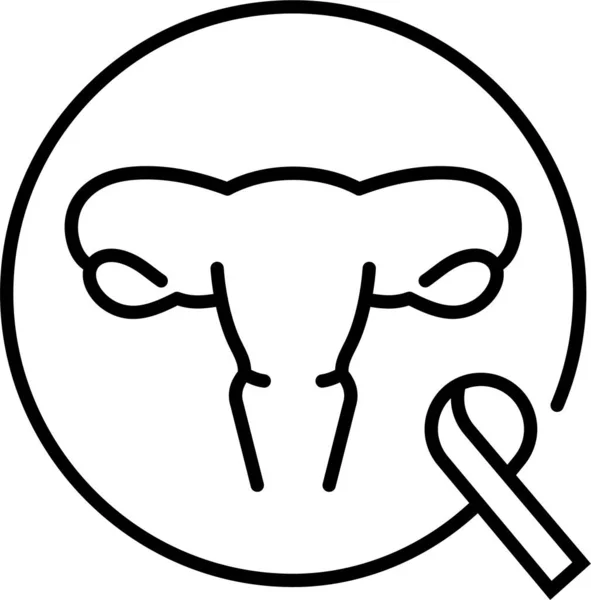 Aiuta Genitali Femminili Icona — Vettoriale Stock