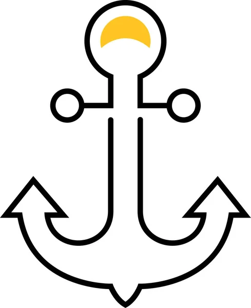 Schiffsanker Symbol Navigieren — Stockvektor