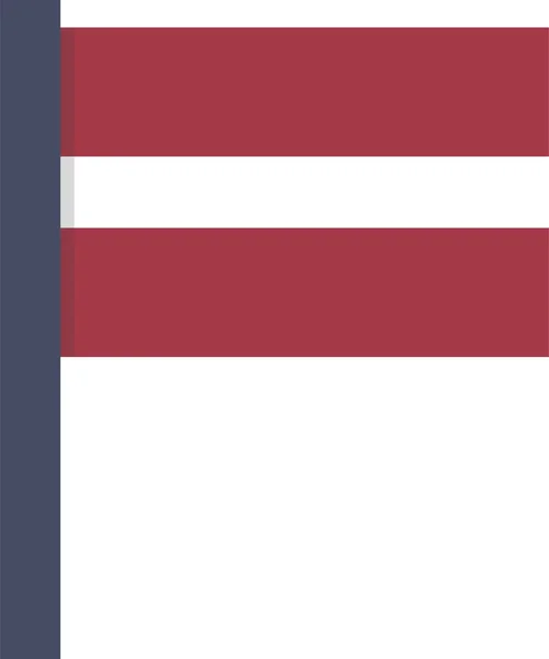 Land Vlag Latvia Pictogram Platte Stijl — Stockvector