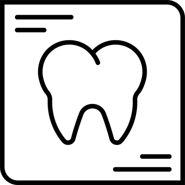 Tarjeta Documento Dental Icono — Archivo Imágenes Vectoriales