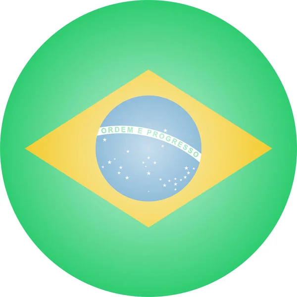 Brezilya Nın Zometrik Tarzlı Ülke Simgesi — Stok Vektör