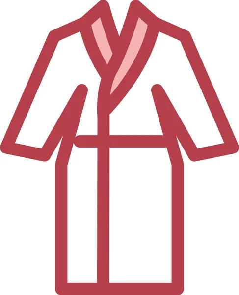 Trui Kleding Jurk Pictogram Gevulde Outline Stijl — Stockvector