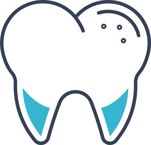 Ícone Doenças Odontológicas Estilo Esboço Preenchido — Vetor de Stock