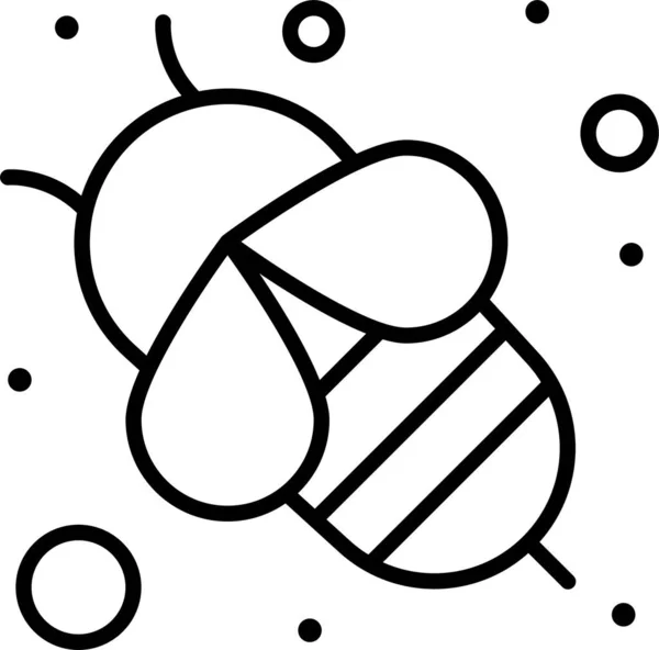 Bee Fly Honung Ikon Vår Kategori — Stock vektor
