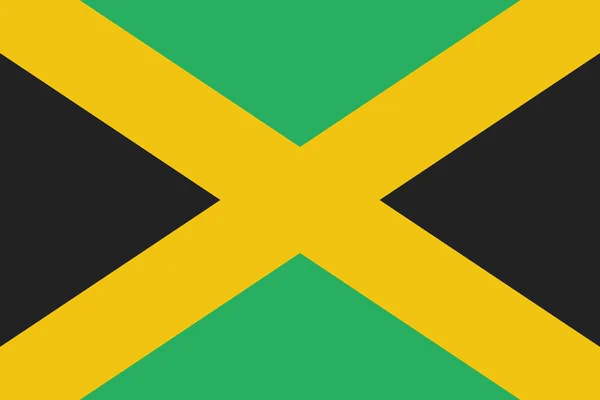 País Bandera Jamaica Icono Estilo Plano — Vector de stock