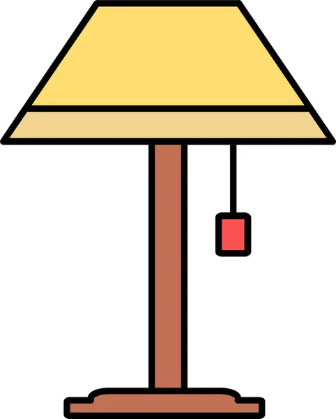 Lampe Elektrische Elektrizität Symbol Gefüllten Umriss Stil — Stockvektor