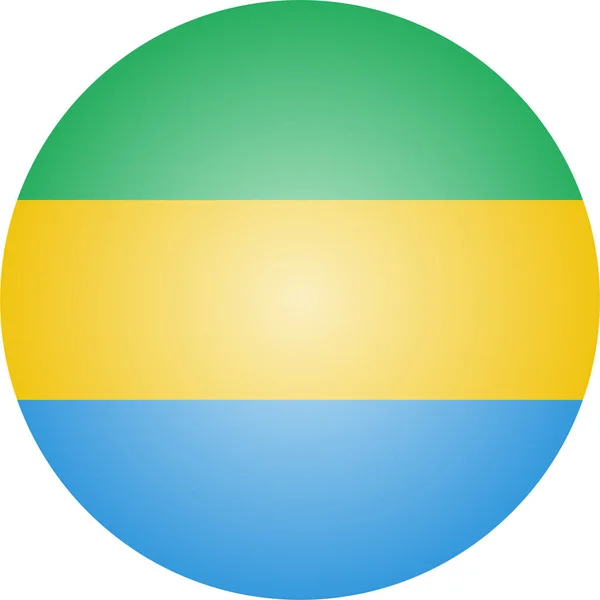 Landvlag Gabon Pictogram Isometrische Stijl — Stockvector