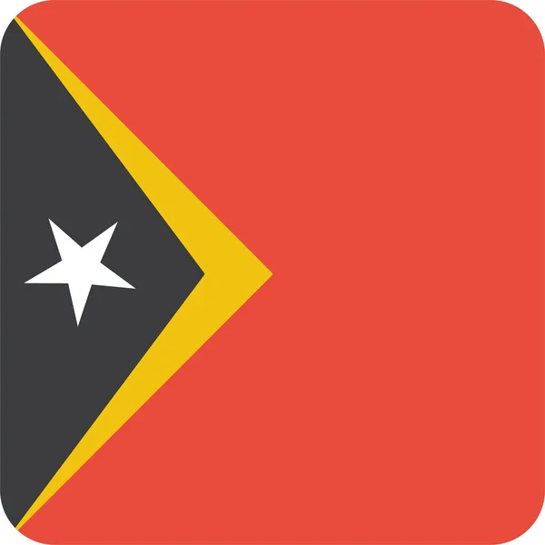Paese Bandiera Orientale Icona Stile Piatto — Vettoriale Stock
