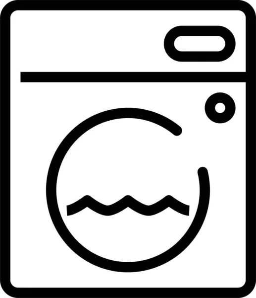 Haushaltsgerät Waschmaschine Symbol Umriss Stil — Stockvektor