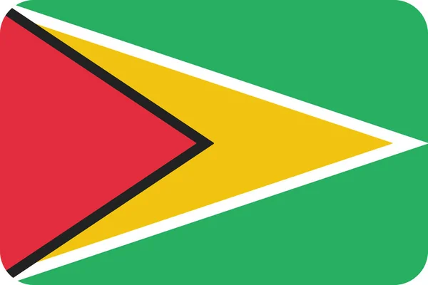 Country Flag Guyana Icon Flat Style — Stock Vector