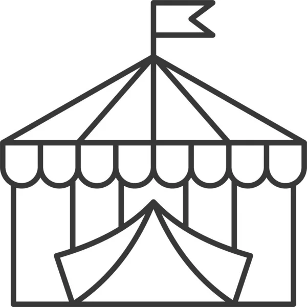 Значок Циркового Цирка Стиле Наброска — стоковый вектор
