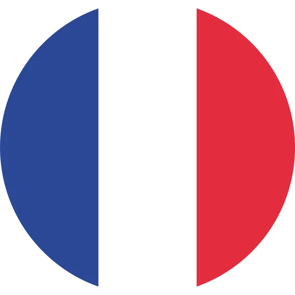Francouzská Vlajka Země Ikona Plochém Stylu — Stockový vektor