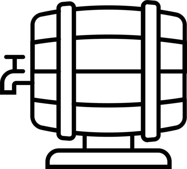 Alcohol Beer Keg Icon — Stock Vector