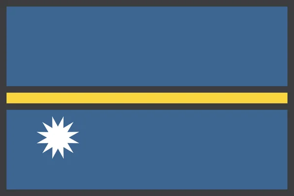 Ikona Nauru Vlajky Země Stylu Vyplněného Osnovy — Stockový vektor