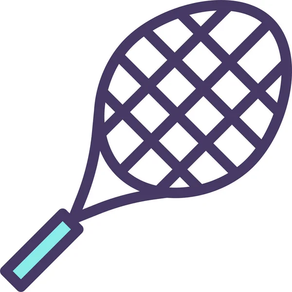 Bat Racket Racquet Icon Filled Outline Style — Stock Vector