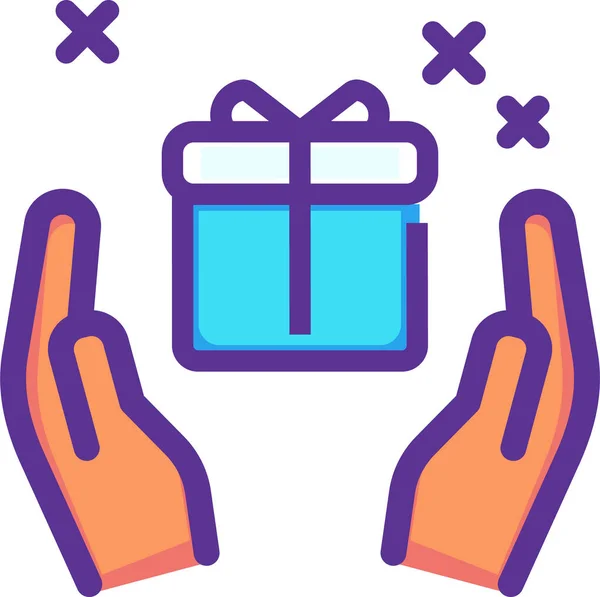 Icono Diwali Navidad Cumpleaños Estilo Contorno Lleno — Vector de stock