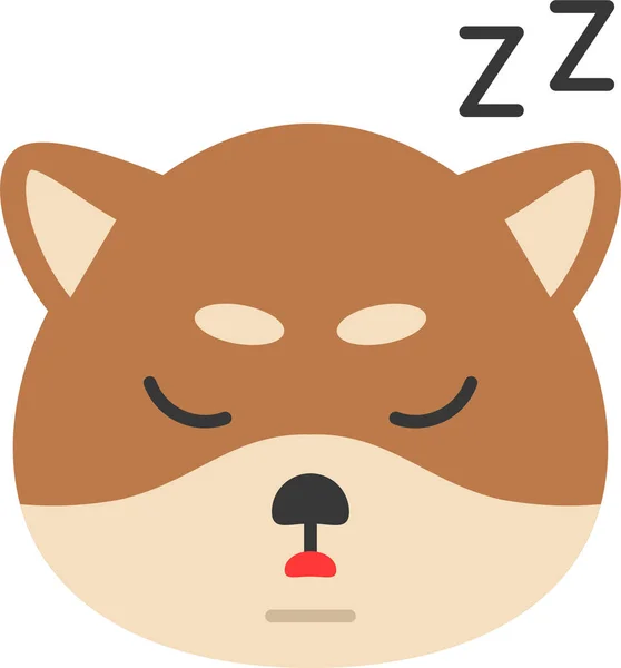 Animal Dog Emoticon Icon Flat Style — Stock Vector