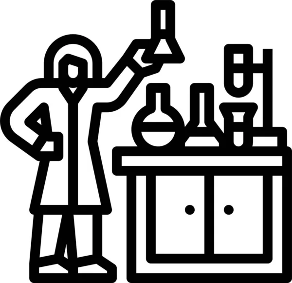 Chimica Chimica Esperimento Icona — Vettoriale Stock