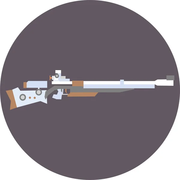 Olympics Rifle Shooting Icon Flat Style — Stock Vector