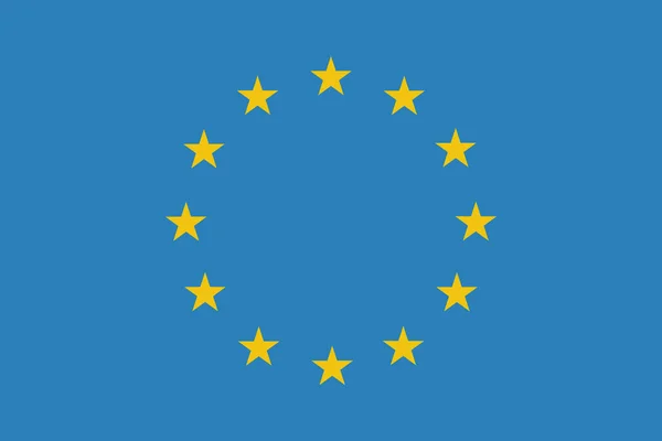 Europe Icona Europea Stile Piatto — Vettoriale Stock