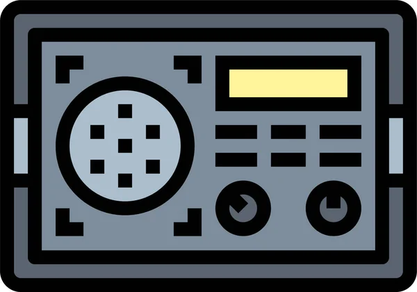 Ícone Tecnologia Rádio Eletrônica Categoria Dispositivos Eletrônicos Aparelhos —  Vetores de Stock