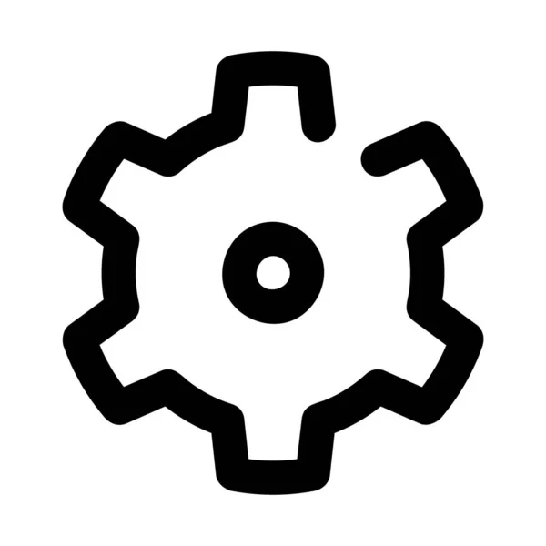 Gear Mechanic Settings Icon Outline Style — Stock Vector