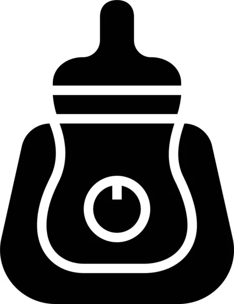 Bebé Botella Calentador Calentador Icono Estilo Sólido — Vector de stock