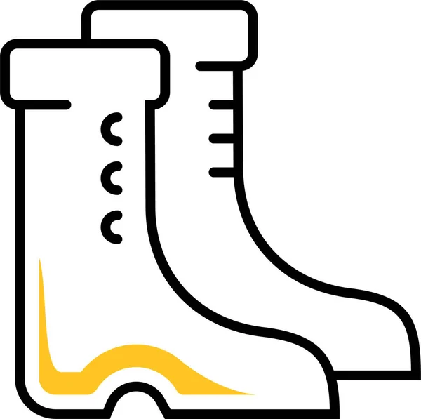 Wellingtons Zapato Calzado Icono — Vector de stock