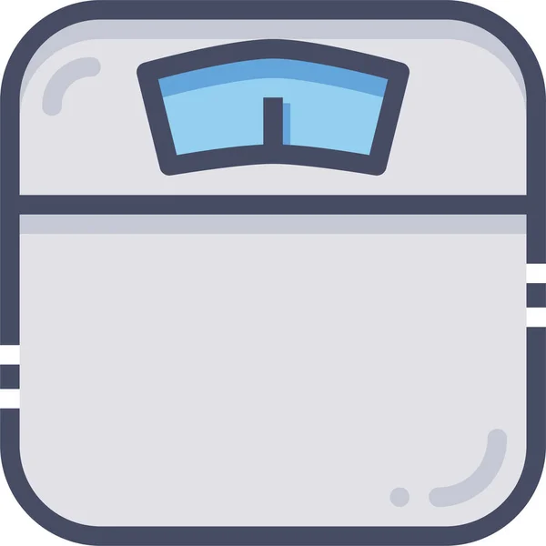Fitness Messung Monitor Symbol Ausgefüllten Outline Stil — Stockvektor