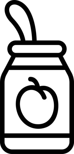 Иконка Фруктового Джема Категории Пищевых Напитков — стоковый вектор
