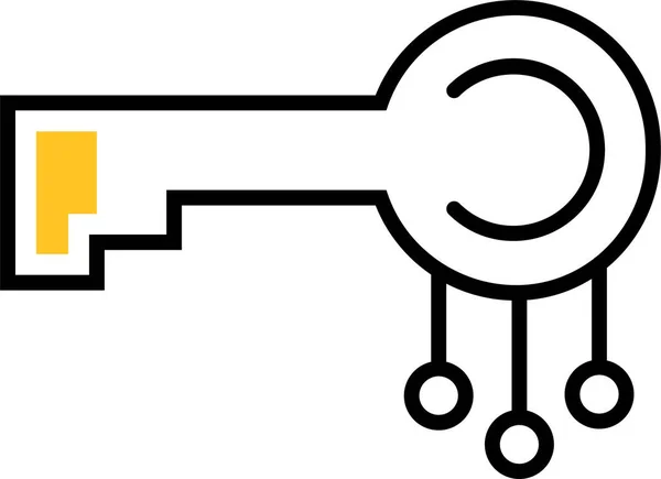 Gegevens Decoderen Sleutelpictogram — Stockvector