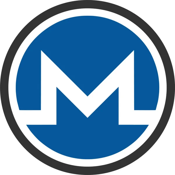 Monero Bitcoin Icon Solid Style — Stockový vektor