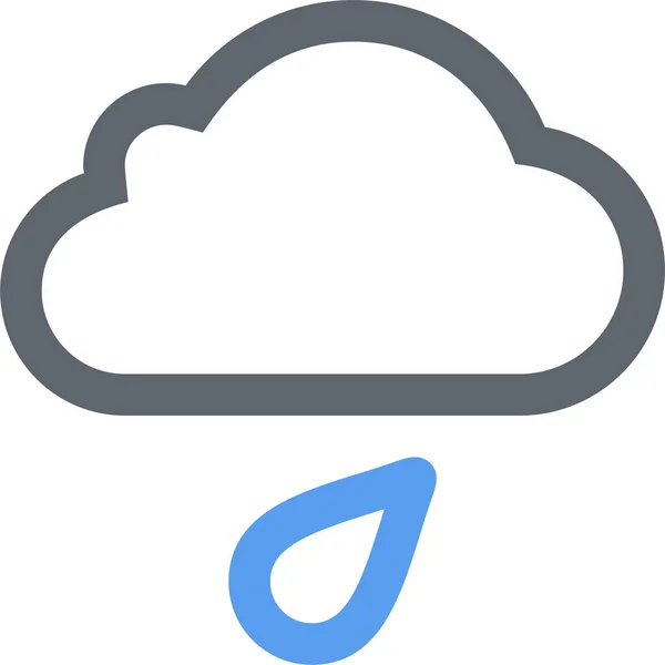 Ikona Mírného Počasí Stylu Osnovy — Stockový vektor