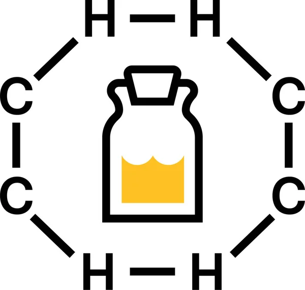 Vino Laboratorio Alcohol Icono — Vector de stock