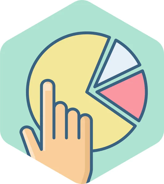 Analysis Business Chart Icon Filled Outline Style — Stock Vector