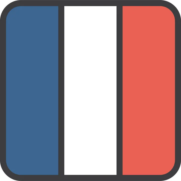 国家欧洲国旗图标 填充型 轮廓型 — 图库矢量图片
