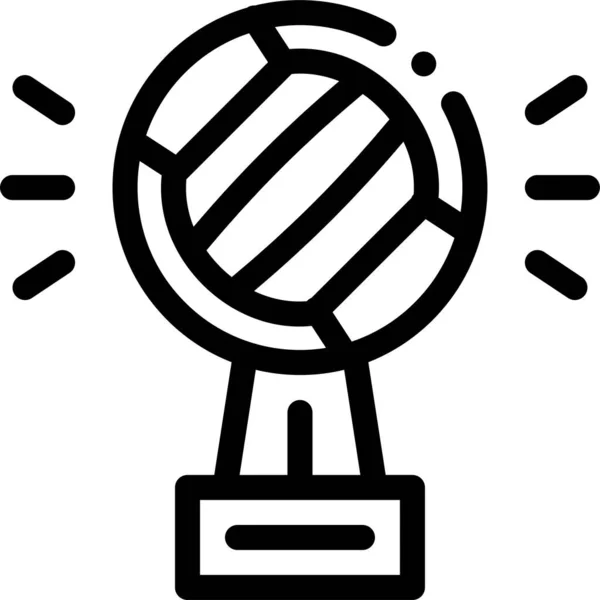 Іконка Кубку Чемпіона Яча Контурному Стилі — стоковий вектор