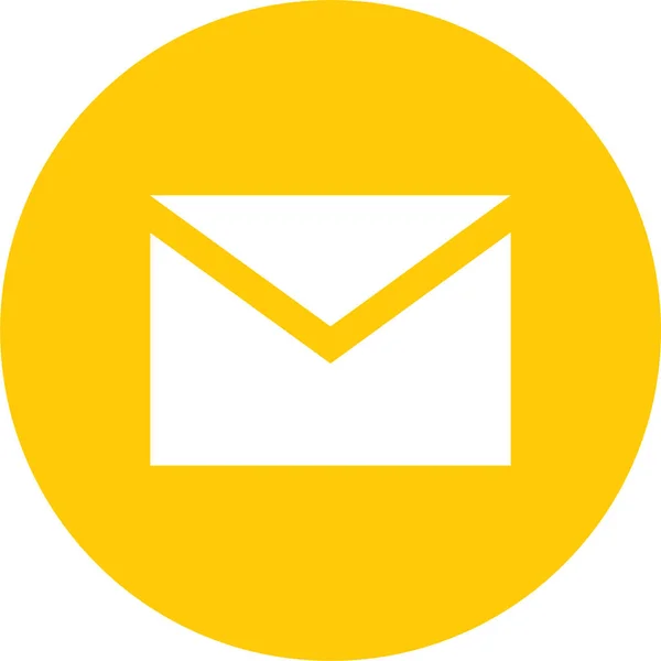 Ícone Caixa Entrada Envelope Mail Estilo Crachá — Vetor de Stock