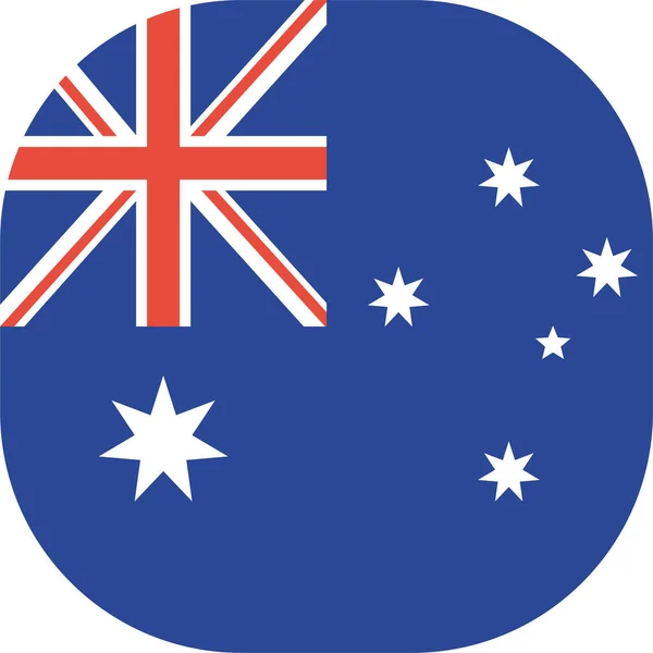 Aussie Australia Australian Icon Flat Style — 스톡 벡터