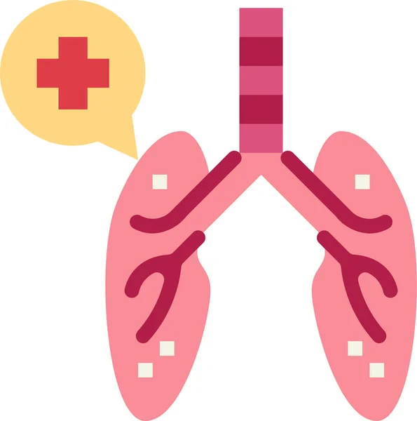 Respiración Icono Médico Pulmonar Los Hospitales Categoría Sanitaria — Archivo Imágenes Vectoriales