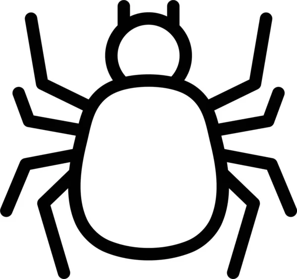 Zlá Ikona Halloween Hmyzu Stylu Osnovy — Stockový vektor