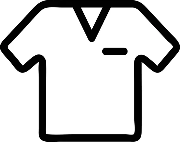 Kontur Baumwollstoff Symbol Der Kategorie Kleidung Accessoires — Stockvektor