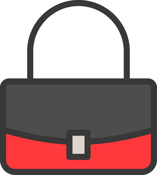 Tas Mode Vrouwelijk Pictogram Gevulde Outline Stijl — Stockvector