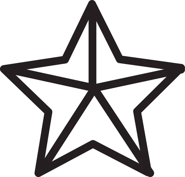 Star Award Badge Icon Outline Style — Stock Vector