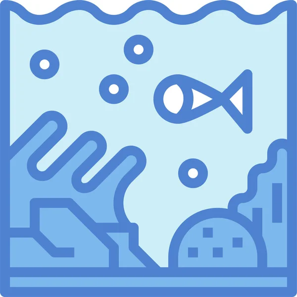 Значок Акваріумної Коралової Риби — стоковий вектор