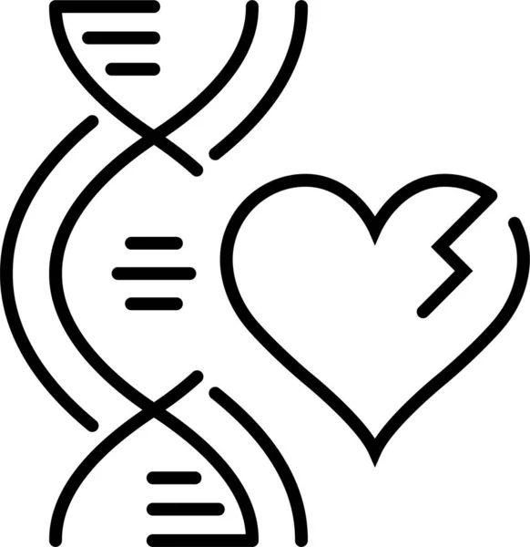 Ícone Gene Adn Doença — Vetor de Stock