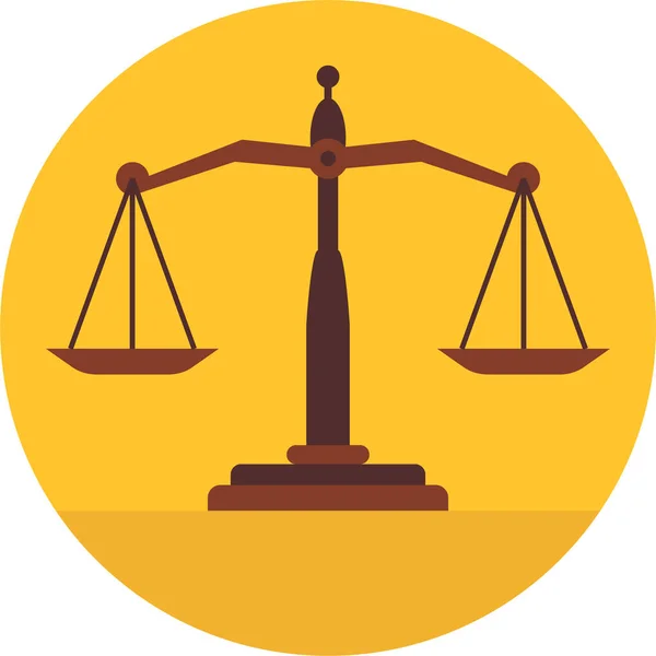 Judge Balance Judgement Icon Flat Style — Stock Vector