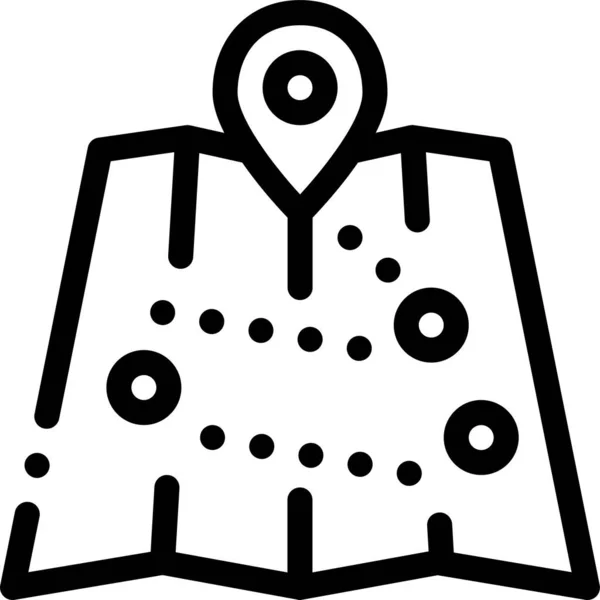 Adventure Locations Karte Symbol — Stockvektor