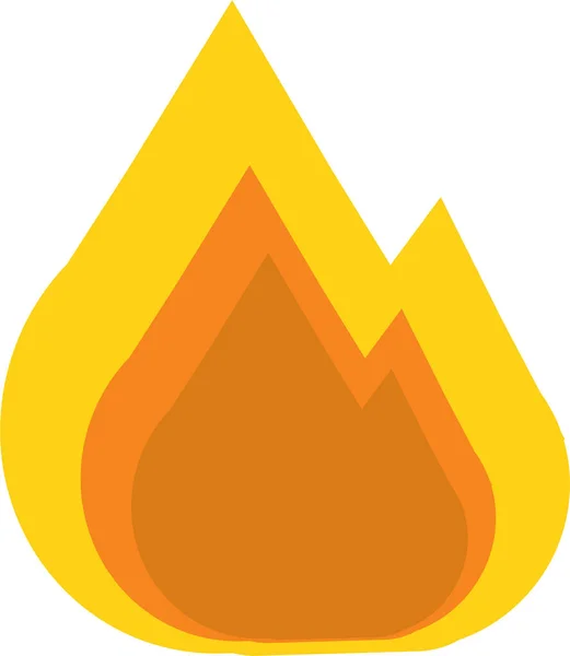 Szakács Tűz Láng Ikon Lapos Stílusban — Stock Vector