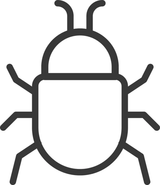 Ícone Bug Outono Animal — Vetor de Stock